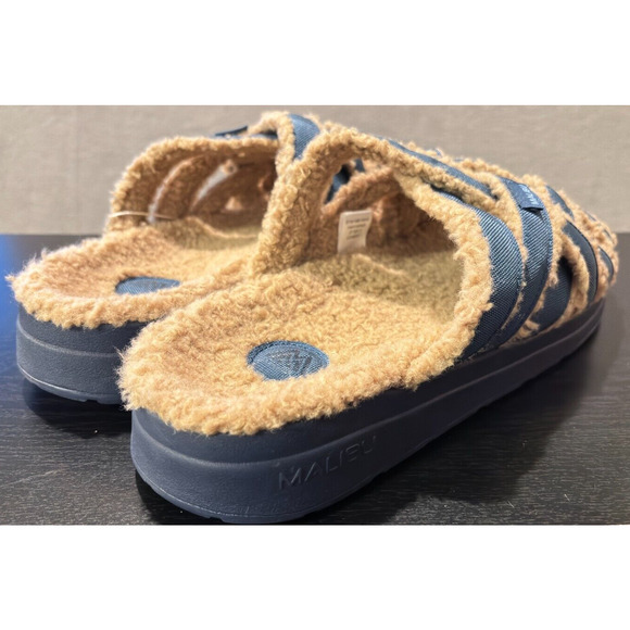 MALIBU SANDALS Zuma LX Sherpa Nylon Rubber Blue Men's Size 13 Sandals - Picture 3 of 8